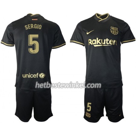 FC Barcelona Sergio Busquets 5 Voetbaltenues Kind Uit 2020/21 - SS (+ Korte broeken)